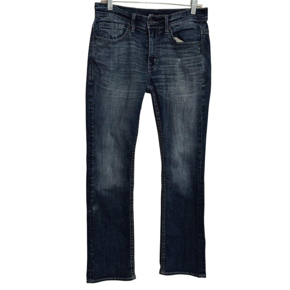 Buckle BKE Jeans Aiden Mens 30x32 Blue Bootcut Distressed Cowboy Denim Coolmax